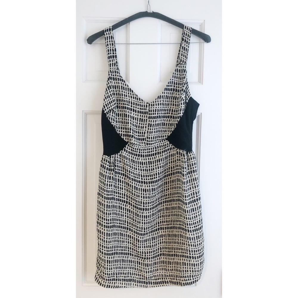 Bar III Lace Back Print Dress